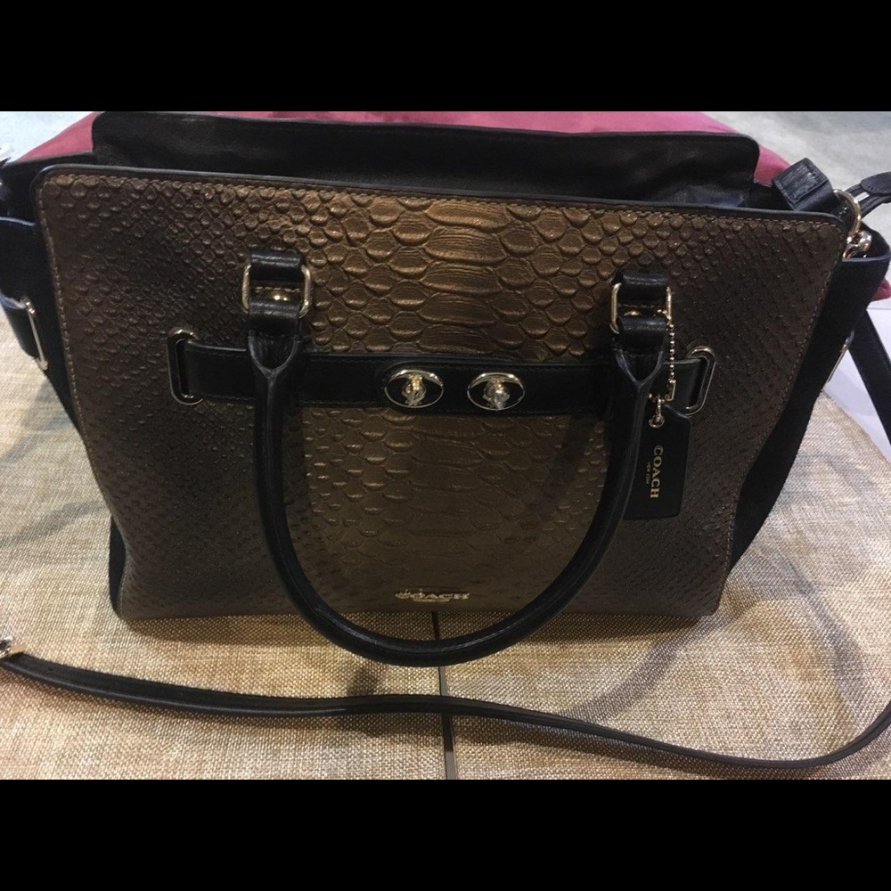 Coach purse metallic